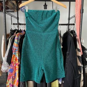 Blossom Glitter Sleeveless Romper Green sz 4